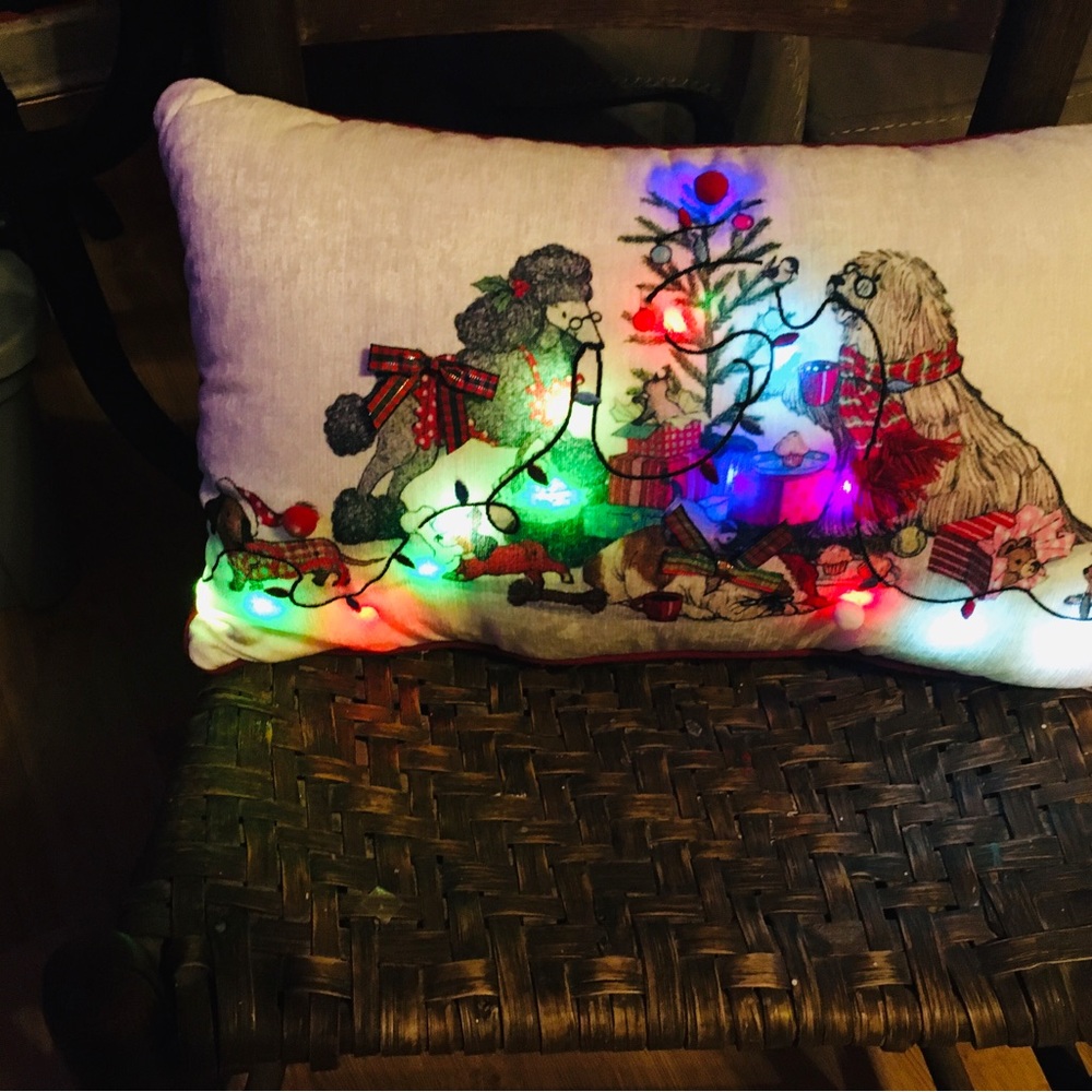 Holiday Light Up Decorative Pillow